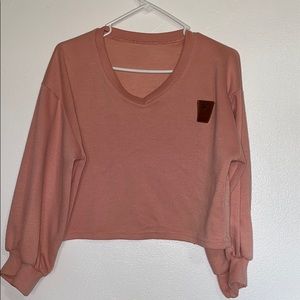 Pink cropped sweater
